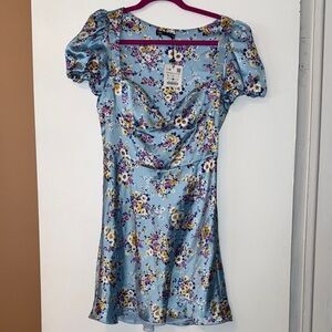 Zara Floral Blue Dress